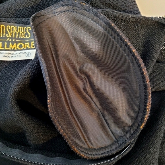 Don Sayres-Wellmore Vintage Black Cocktail Dress - Size 8 - Picture 10 of 12